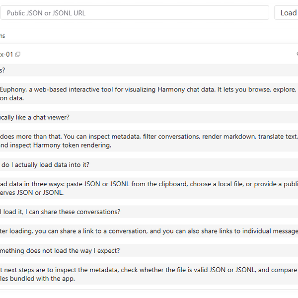 ​OpenAI 推出 Euphony：一款开源的 Harmony 数据可视化工具
